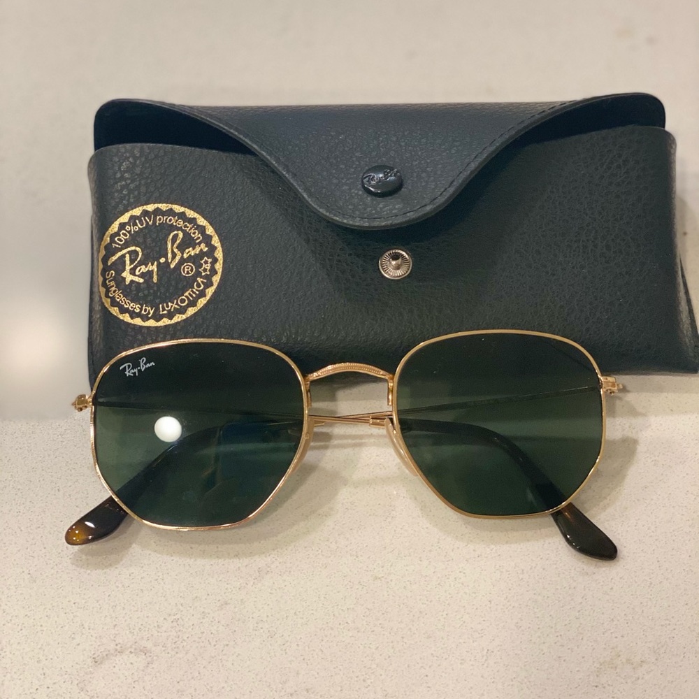 Rayban Hexagonal Flat Sunglasses - image 3